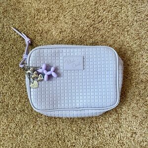 Blush Crush Lilac Textured Cosmetic Bag With Bag Tag Included